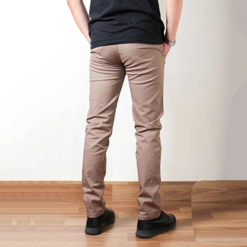 Celana Chino Panjang pria celana chinos pria celana chino kerjaharian santai casual formal Sephia