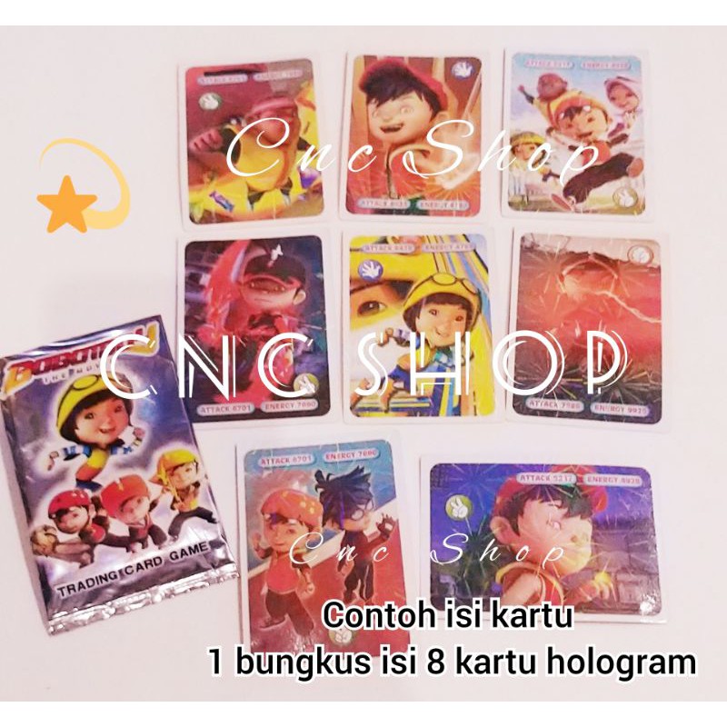 Trading Card Boboiboi dapat 6bungkus Kartu Koleksi Anak