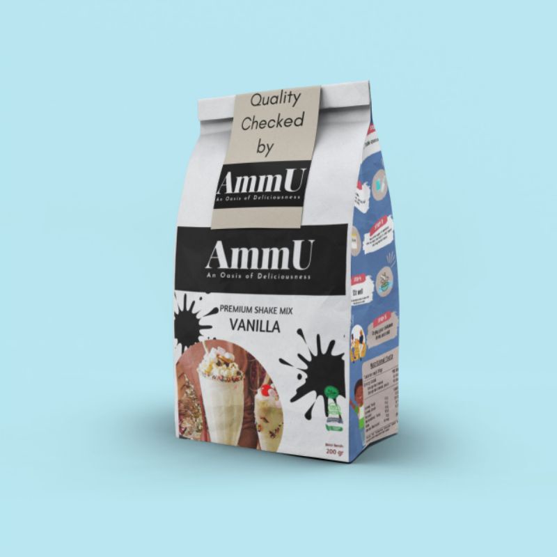 

AmmU Premium Powder Drink Vanilla bubuk minuman bubuk kue 200gr
