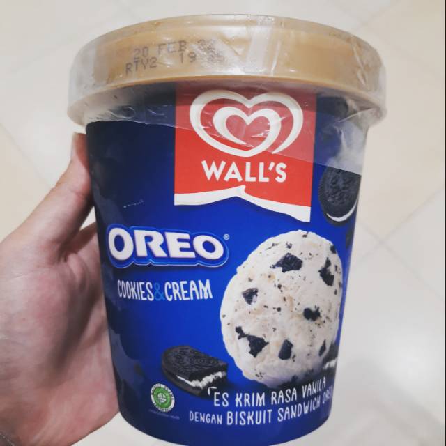 Oreo Cookies And Cream By Walls 750ml Shopee Indonesia