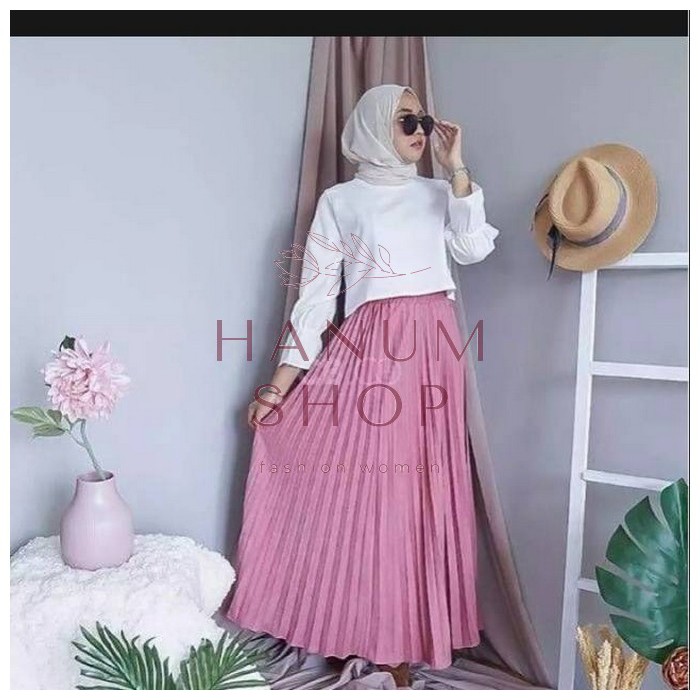 ROK PLISKET MAXI SKIRT rok PANJANG-1