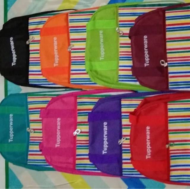 Tas bekal pop stripe/ pop stripe bag tupperware