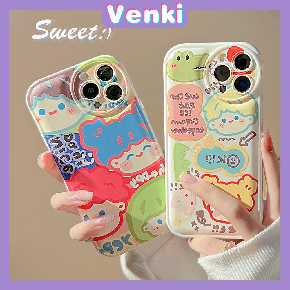 iPhone Case Silicone Soft Case Airbag Shockproof Protection Camera Couple Case Graffiti Boy Girl Cartoon Cute Compatible For iPhone 11 Pro Max 13 Pro Max 12 Pro Max 7Plus xr XS Max