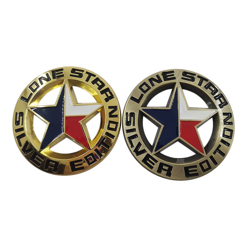 1 x Metal Gold LONE STAR Logo Car Auto Rear Trunk Decorative Emblem Sticker Badge Decal TEXAS EDITION