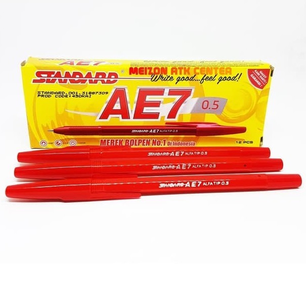 

Ballpoint Pulpen 0.5 Standard AE7-Merah (Satuan)