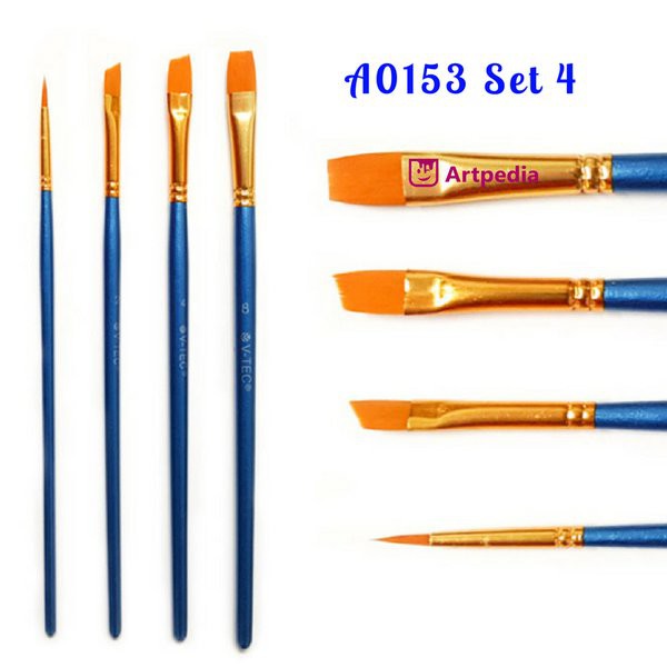 

Jual V-Tec Brush A0153 Set 4 - Kuas Lukis Set 4 Terlaris
