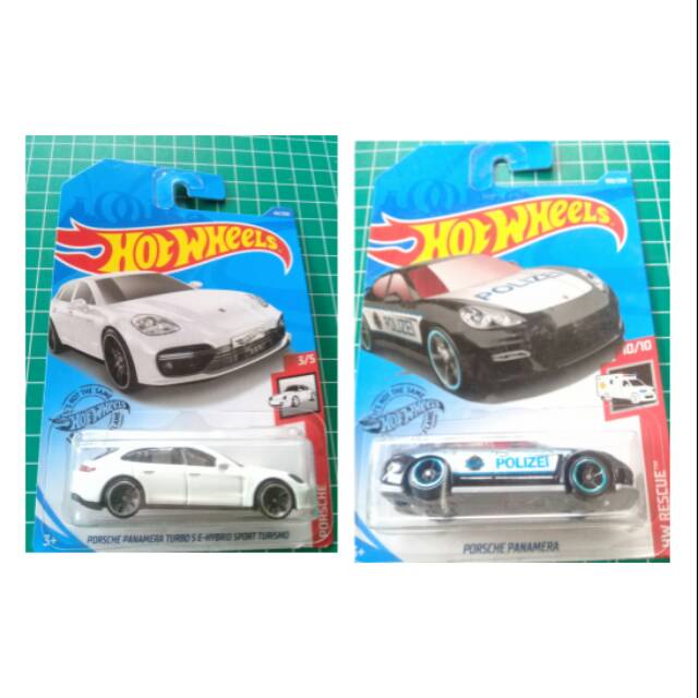 Set Hot Wheels Mattel Porsche Panamera (Polizei, TurboTurismo)