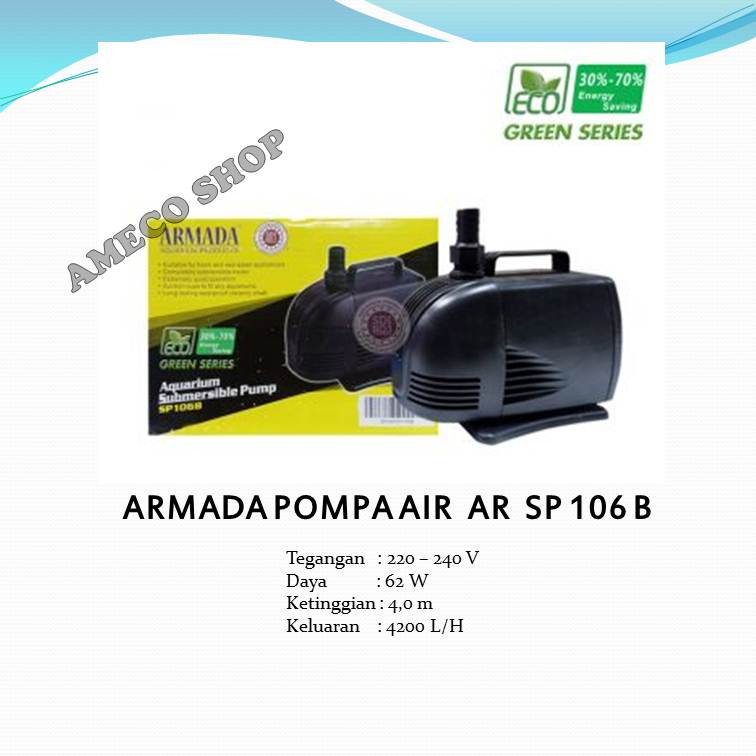 ARMADA Pompa Air Celup Aquarium AR SP 106 B