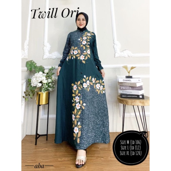 Gamis twill ori lukis | gamis lukis | batik pekalongan