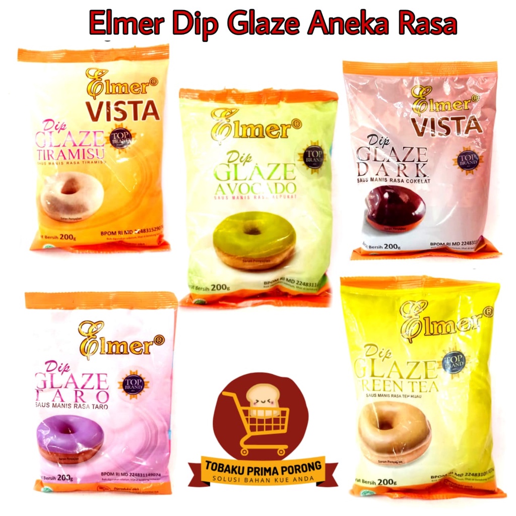 

ELMER GLAZE KEMASAN 200GRAM / topping donat / glaze donat