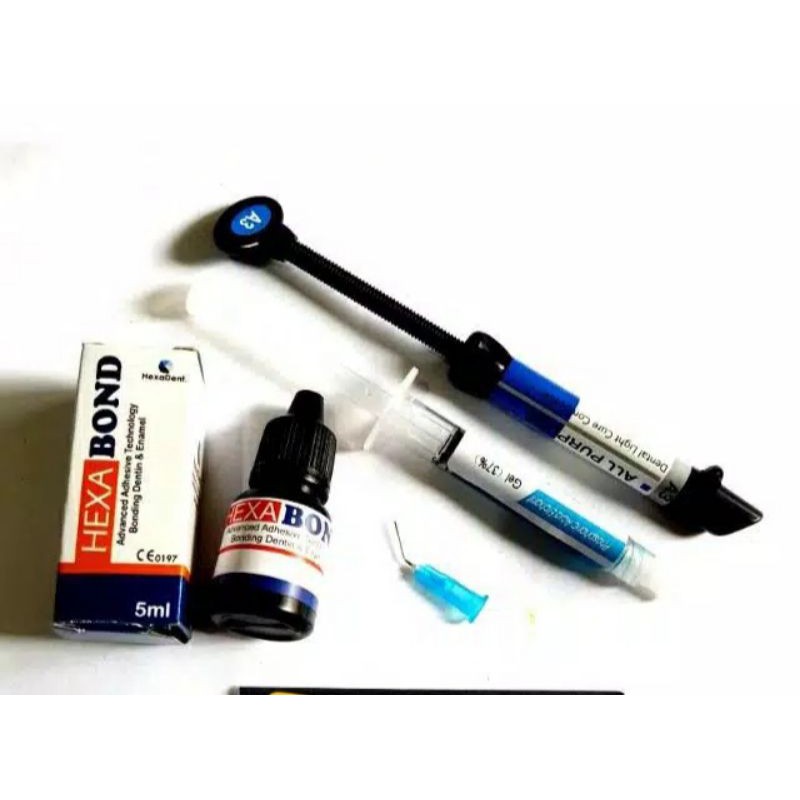 Paket composit dentex bahan tambalan atau veneer gigi laser alami (bonding,etching,komposit)