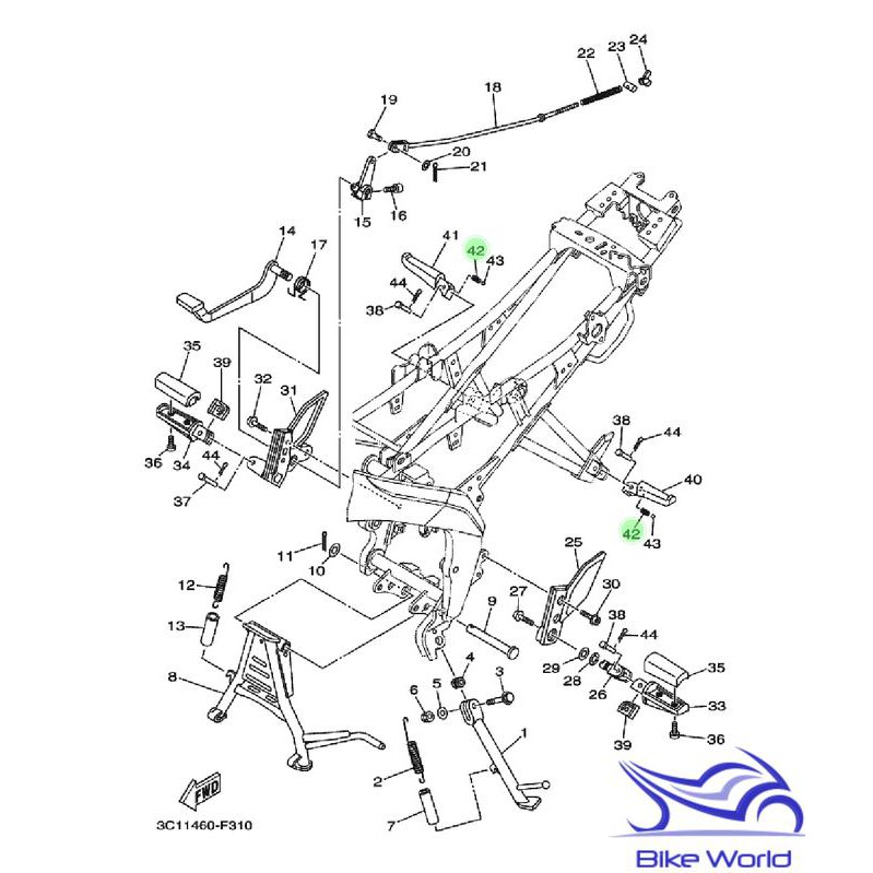 PER STEP VIXION 2015-2017 90501-12743 YAMAHA GENUINE PARTS DISKON