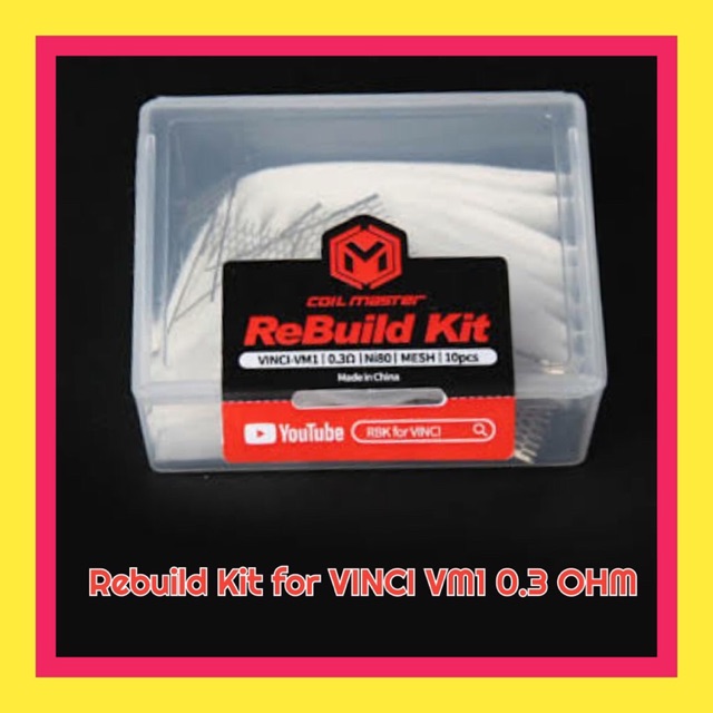 Rbk Vinci 0 3 Coil Master Rbk Rebuild Kit Vinci Vm1 0 3 Ohm Ni80 Authentic Shopee Indonesia