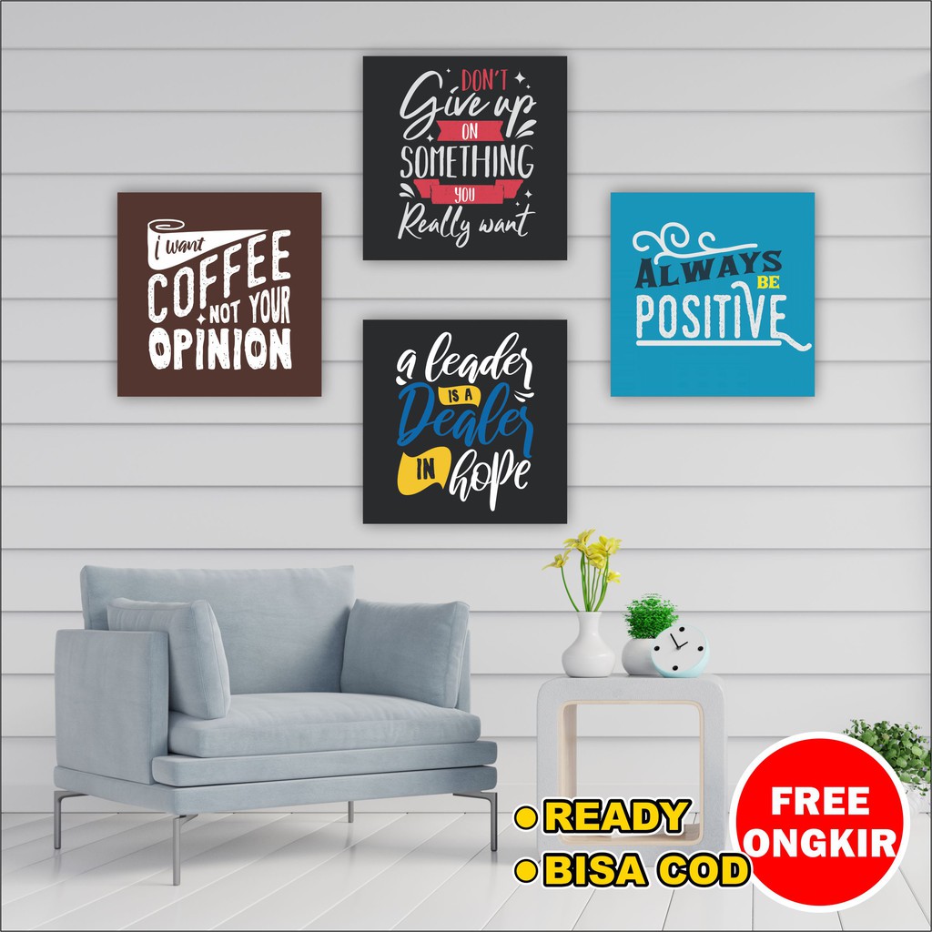 Hiasan pajangan dinding wall decor dekorasi tulisan motivasi quote youtuber text kata-kata semangat