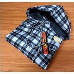 Kemeja Flanel Hoodie Pria Dan Wanita Kualitas Unisex