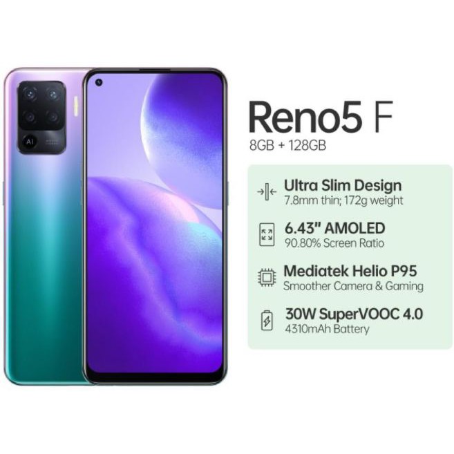 Oppo Reno 5f 8/128Gb Garansi Resmi