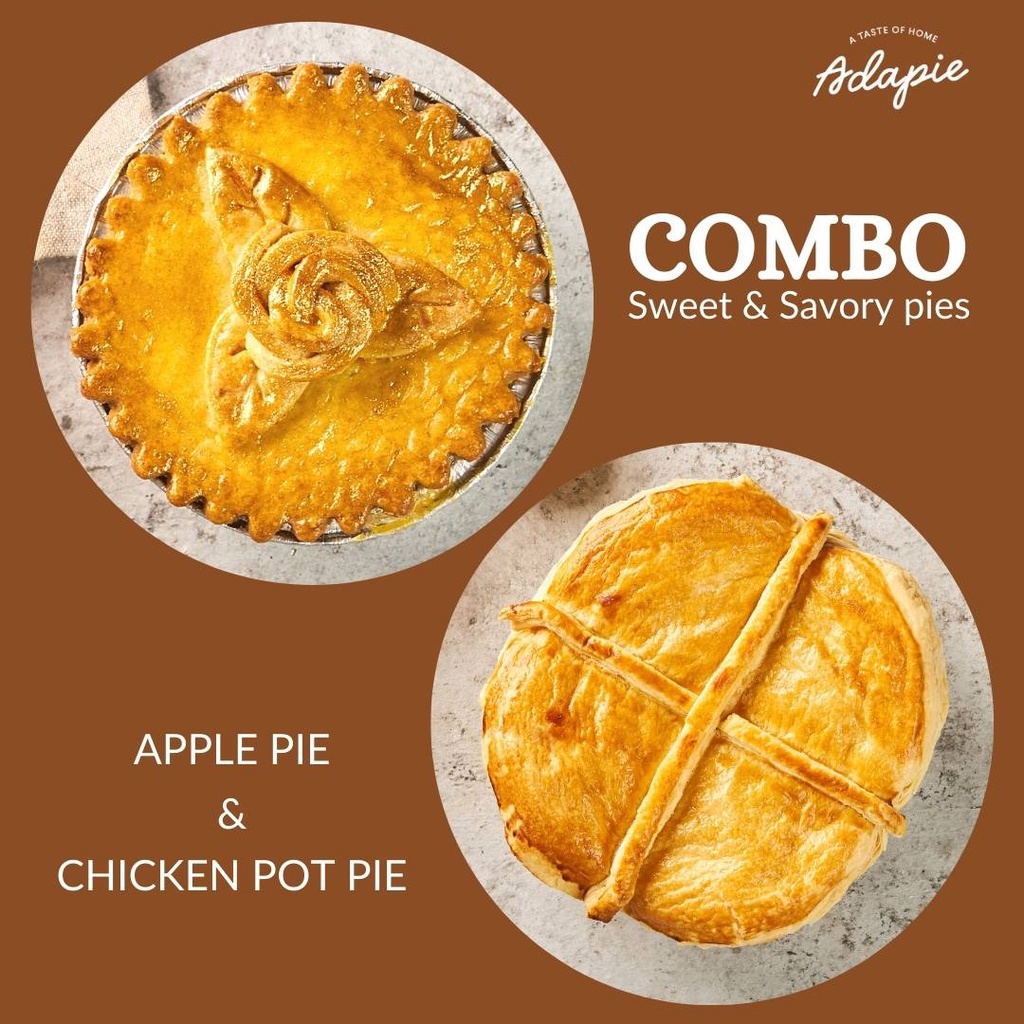 

COMBO CLASSIC APPLE PIE & CHICKEN PIE 10CM