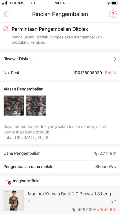 Maginot Kemeja Batik 2.0 Birawa-ls Lengan Panjang Pria + Free Masker