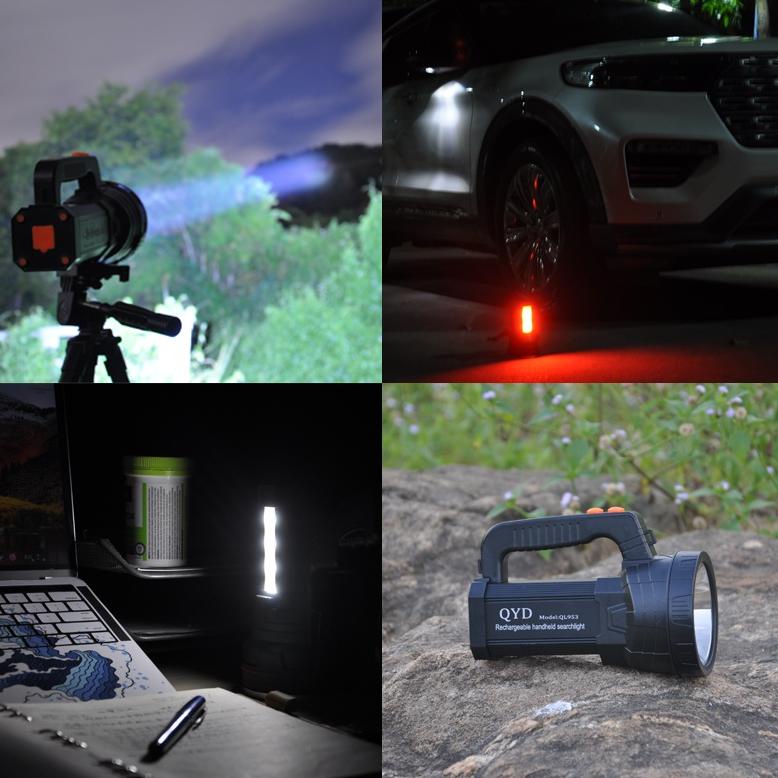 QYD Senter LED Super Terang jumbo Multifungsi 45W IPX4 Tahan air Waterproof Power Bank lampu 6000 lu