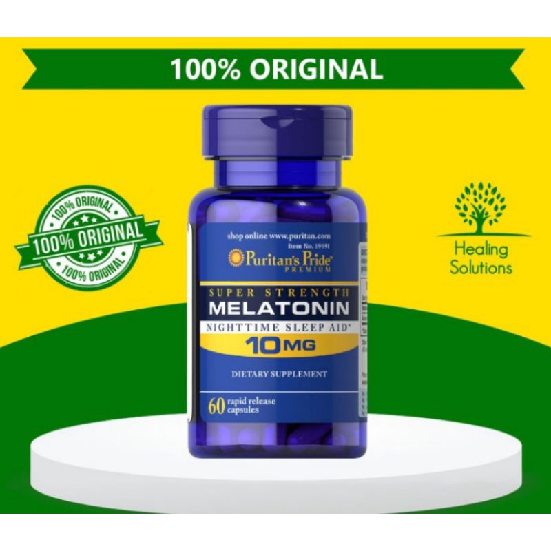 PURITAN PRIDE MELANTONIN 10Mg SUPER STRENGTH - OBAT BANTU TIDUR 100% ORIGINAL