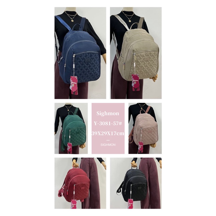 Tas Wanita Ransel SIGHMON Original Tas Ransel 3 in 1 Import Fashion Korea Tas Ransel Canvas Import Trendy Waterproof