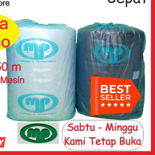 

™ Plastik Bubble Wrap 50mx60 cm sgt Tebal Mulia Pack Biru Tomang JakBar - Hitam ♝