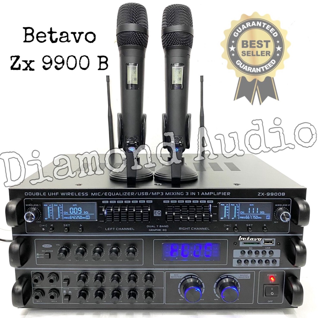 amplifier betavo zx 9900 original free 2 mic model skm 9000 zx9900