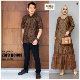  Baju  Batik Couple Gamis  Zara  Genes Sarimbit Batik Keluarga 