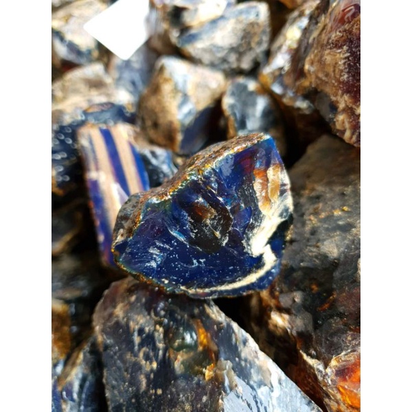 bahan getah katilayu biru blue amber bluis