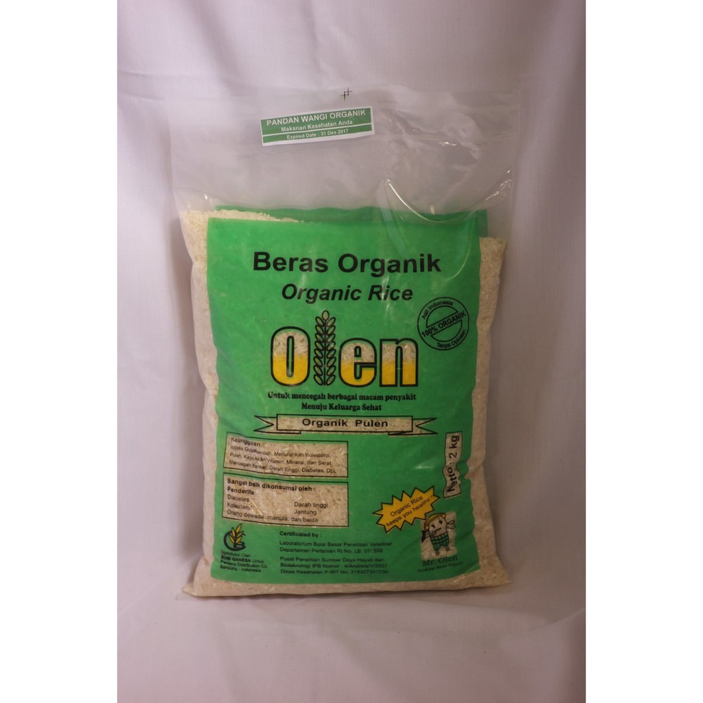 

Beras pandan wangi organik OLEN 2 KG