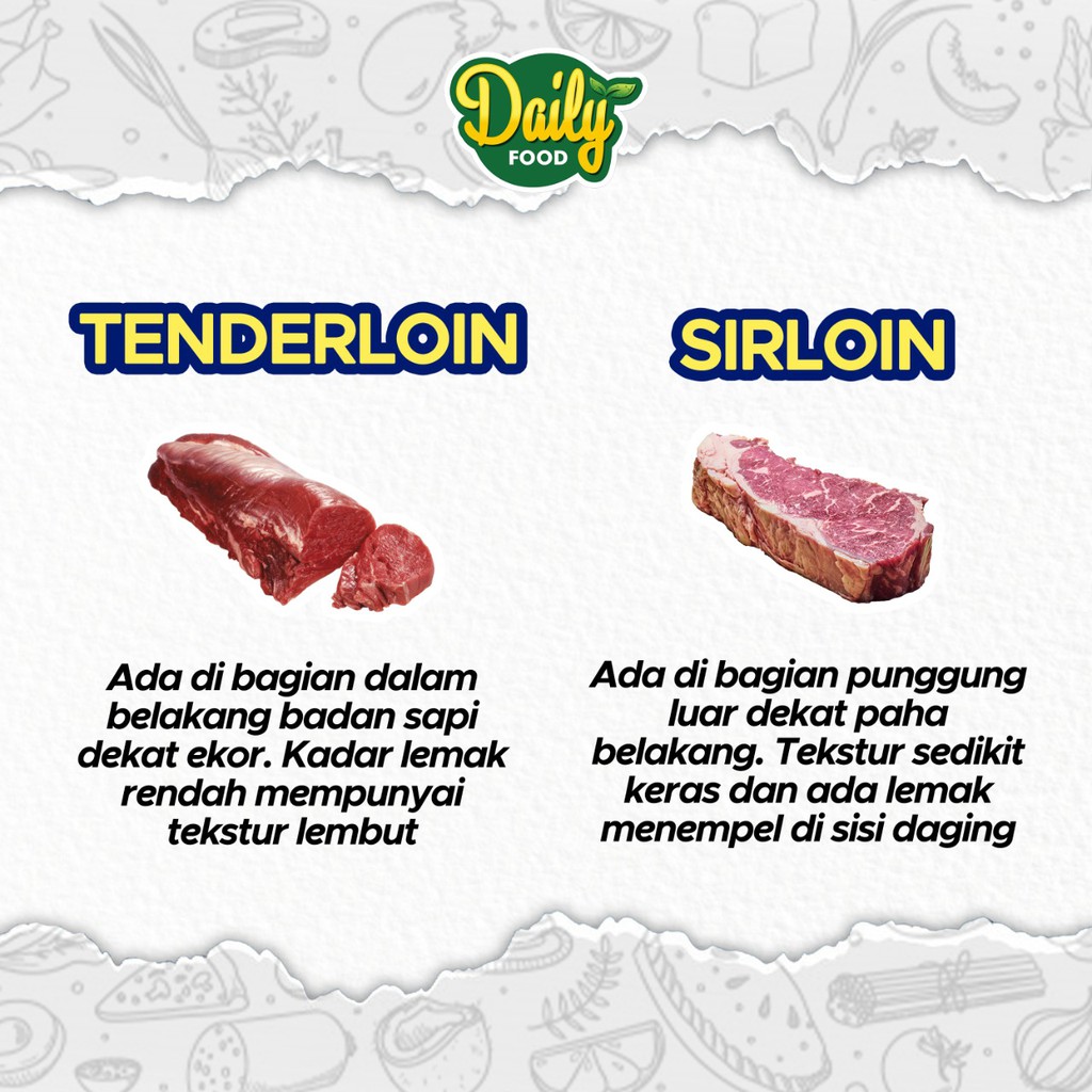 BEEF STEAK TENDERLOIN FROZEN IMPORT DENGAN SAUS BARBEQUE - TANPA PENGAWET DAN MSG