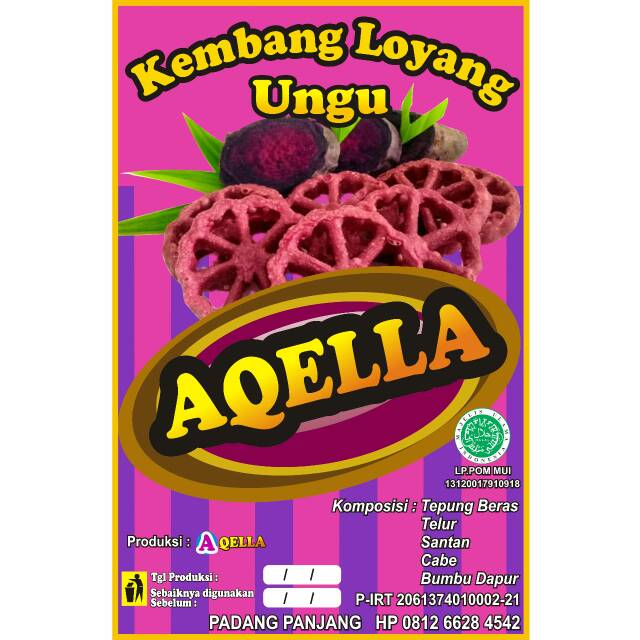 

AQELLA kembang loyang snack/ cemilan khas padang panjang sumatera barat