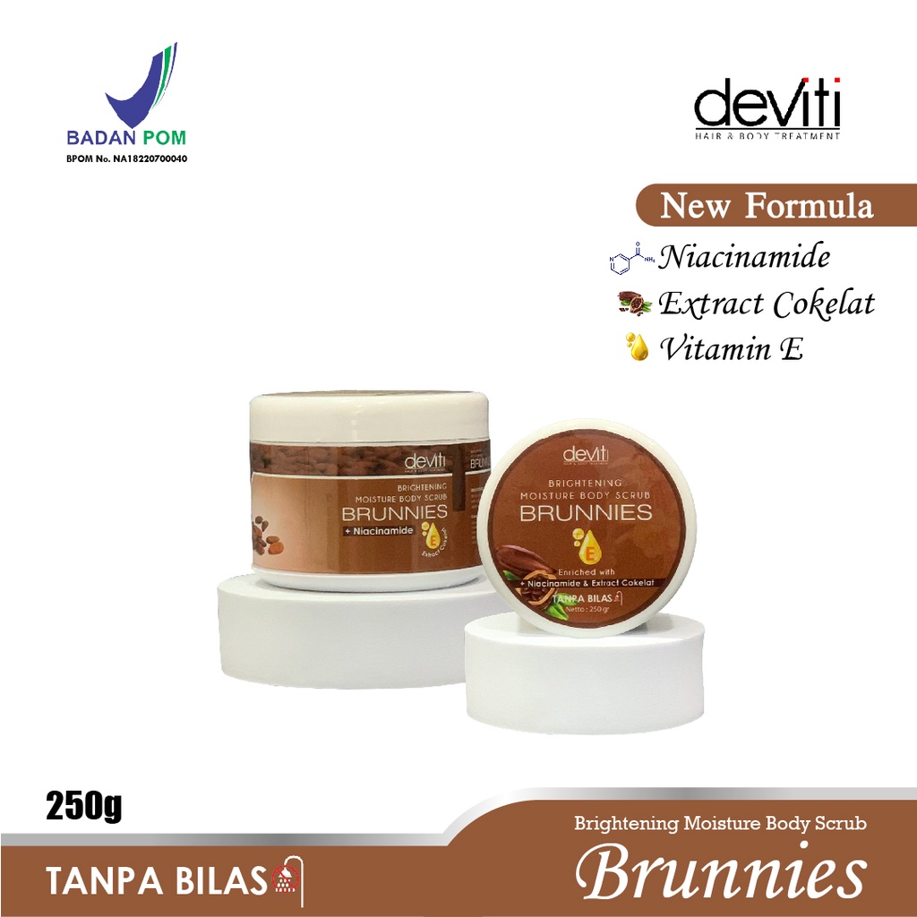 Deviti Moisture Body Scrub Brunnies 250Gr Merileksasi Kulit