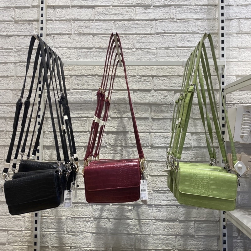 Tas slingbag/selempang lexi crossbody bag croco rubi new arrival