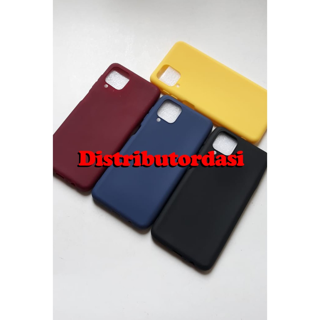 candy macaron softcase case tebal kondom hp samsung a12 Pink maroon kuning hitam navy