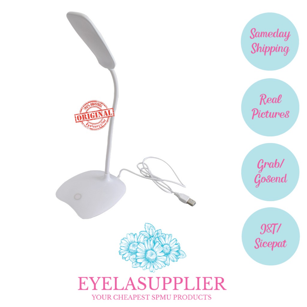 LOI Lampu LED Rechargeable Eyelash Extension Desk Lamp Reading Book Lamp