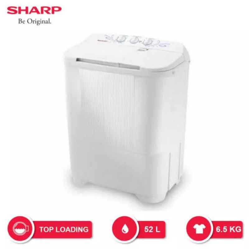 Mesin Cuci Sharp 2 Tabung 6kg (6,5,kg) EST 70MW