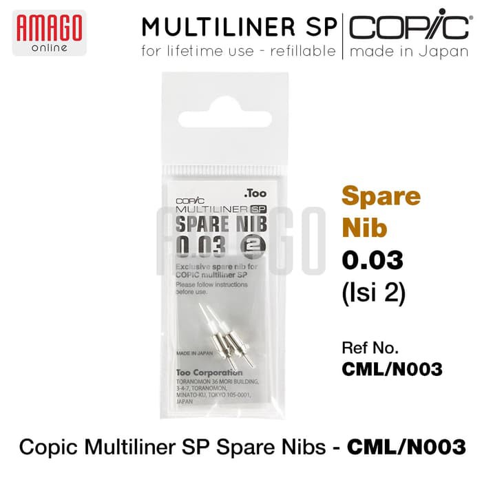 COPIC MULTILINER SP - NIBS 0.03 - MATA PENA - SATUAN - CML/N003