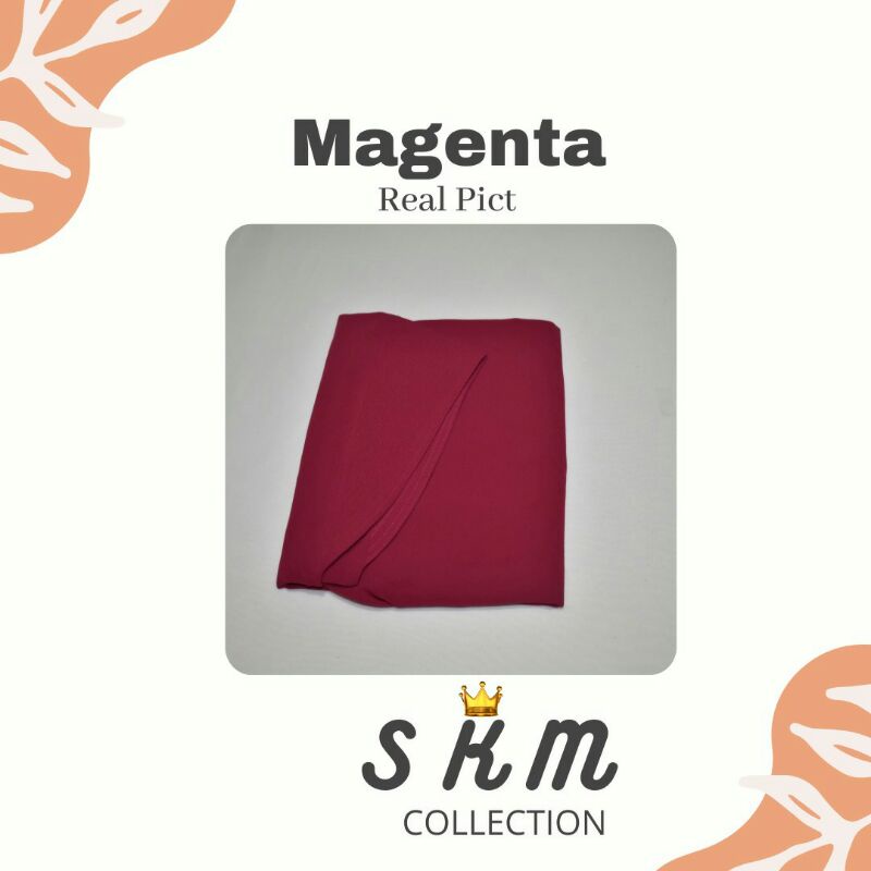 khimar instan LV ceruty beby doll premium hijab/ jilbab / kerudung LV ceruty dua layer premium-magenta