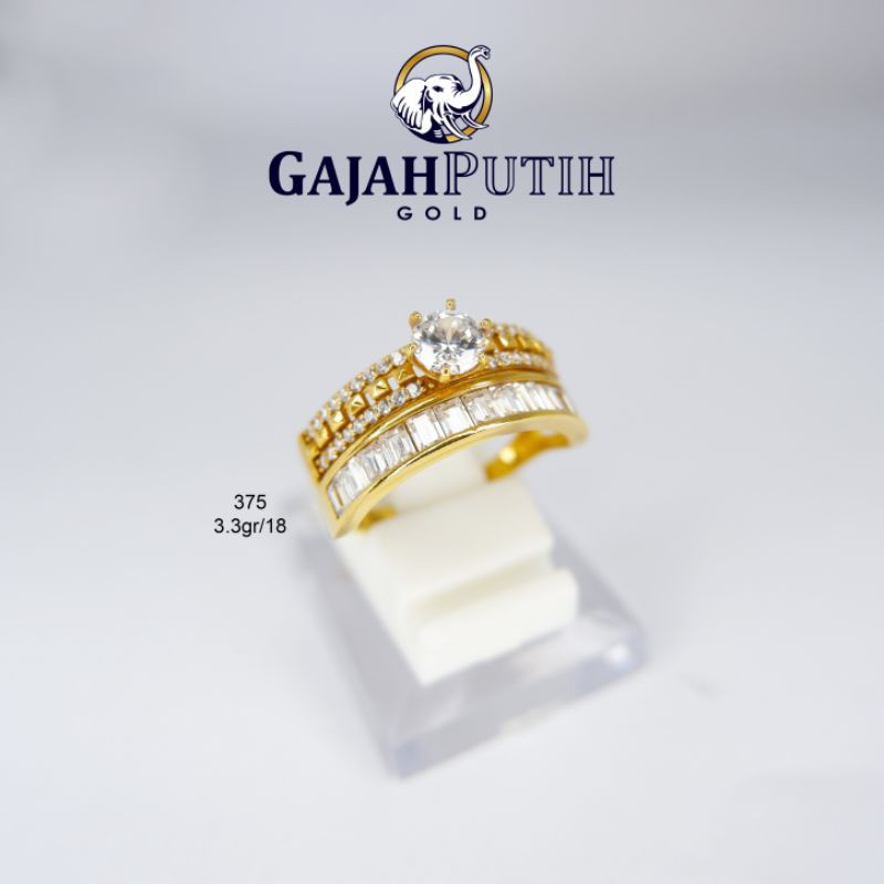 3,3gr Cincin Model Permata Emas Asli kodeO13318