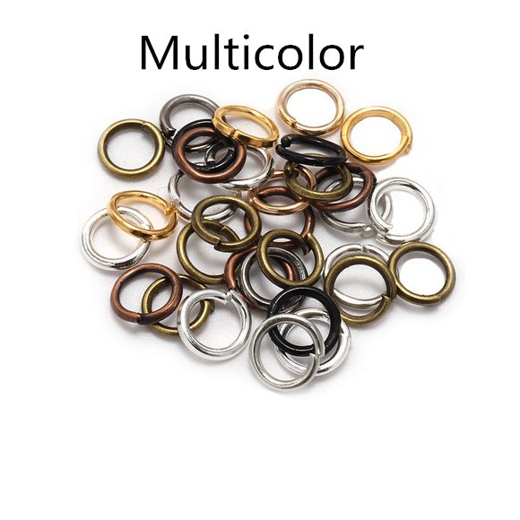 200Pcs Ring Jump Metal 4-12mm Untuk Aksesoris Perhiasan Handmade Diy