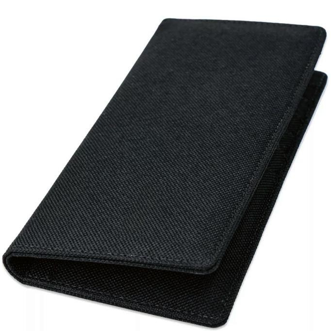 -SIAP KIRIM- DOMPET PRIA DOMPET PANJANG CK7 DOMPET KANVAS DOMPET LIPAT POLOS IMPORT - HITAM