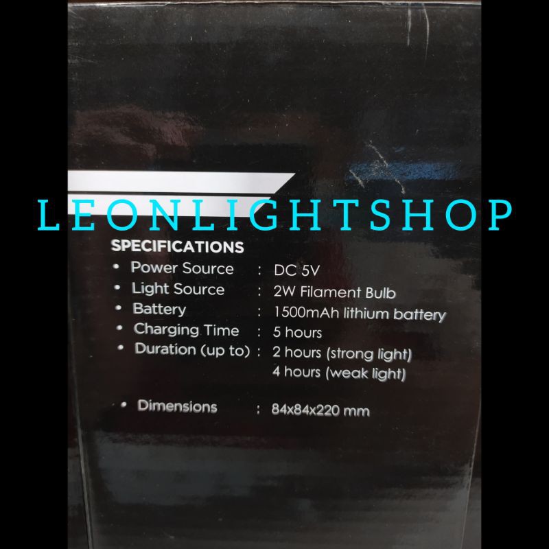 POWERLITE LAMPU DARURAT LENTERA 2W RECHARGEABLE WITH DIM/EMERGENCY LAMP 2W/LAMPU LENTERA/LAMPU TIDUR