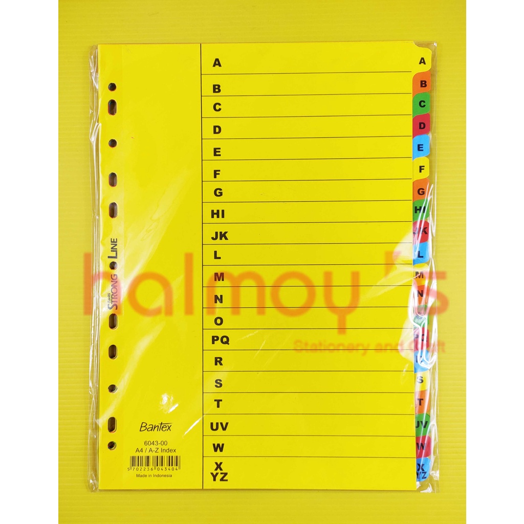 

DIVIDER / PEMBATAS ODNER KERTAS BANTEX 6043 - 00