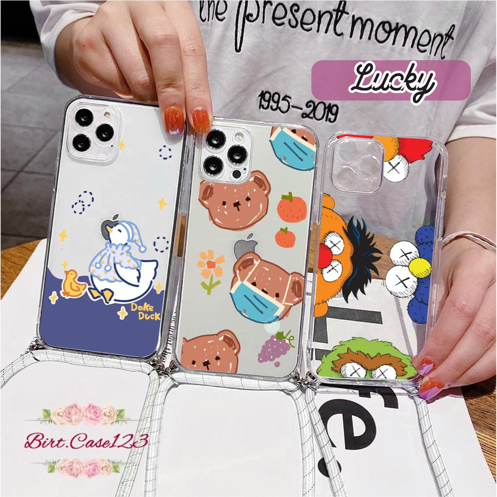 Softcase Slingcase Lanyard Bening LUCKY Samsung A31 A32 A50 A50s A30s A51 M40s A02s BC4343