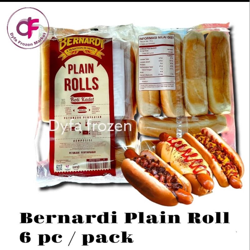 

bernardi plain roll/ roti hot dog /roti kadet