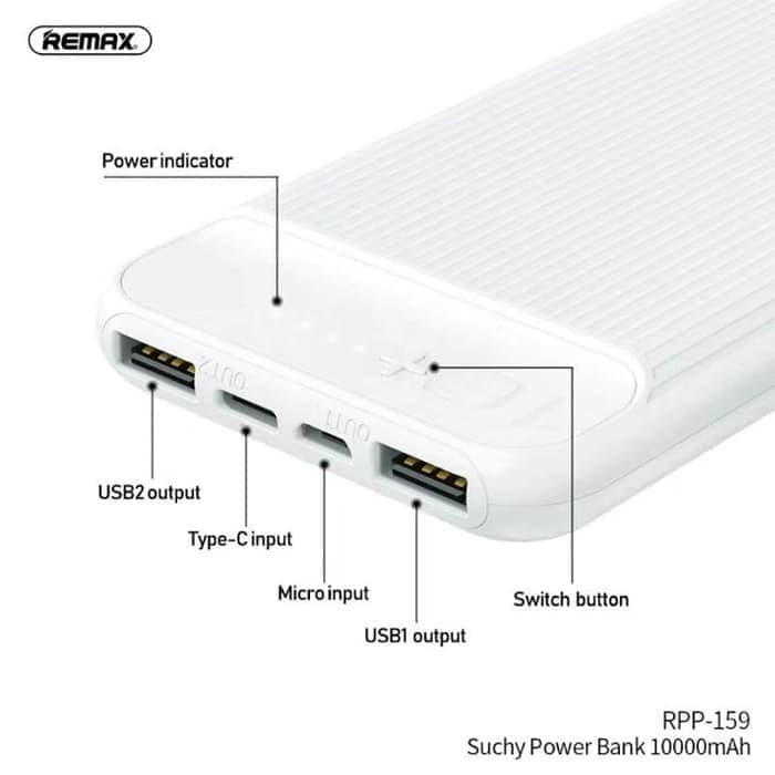 Power Bank Remax RPP-139 Suchy Series / Powerbank 10000mAh