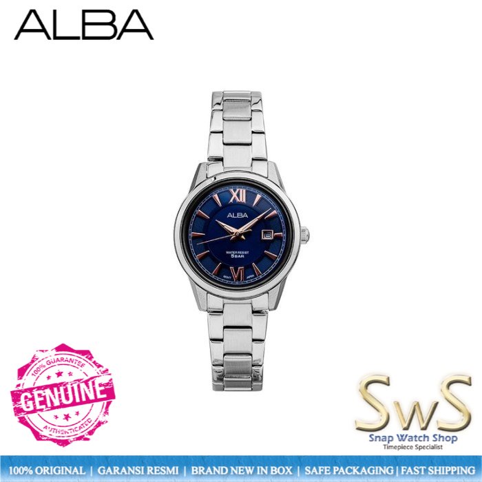 Alba Quartz AH7AT9 Stainless Steel Original Resmi Jam Tangan Wanita