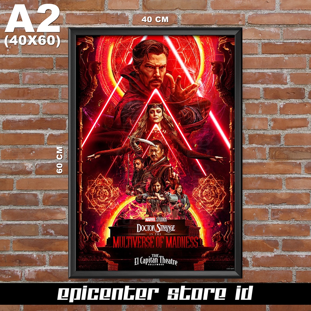 Poster Film Dr Strange Multiverse of Madness - Premiere 40x60 + Frame