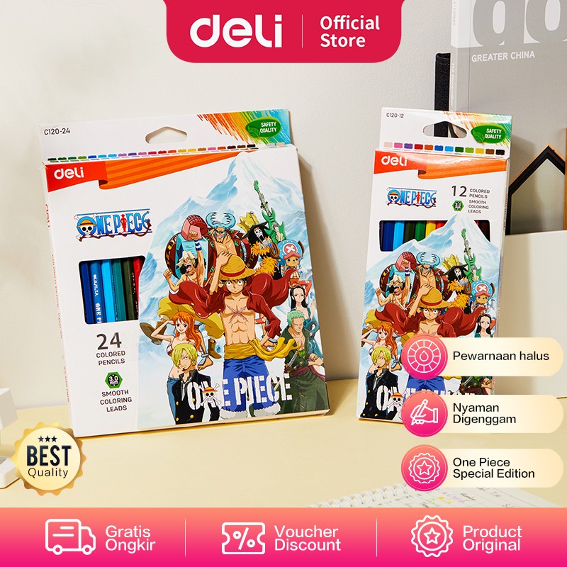 

Deli Color Pencil / Pensil Warna Edisi One Piece Pewarnaan Halus EC120